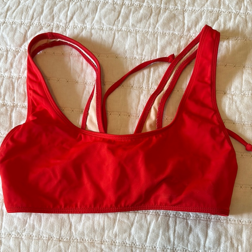 Red Women's Sports Bra
